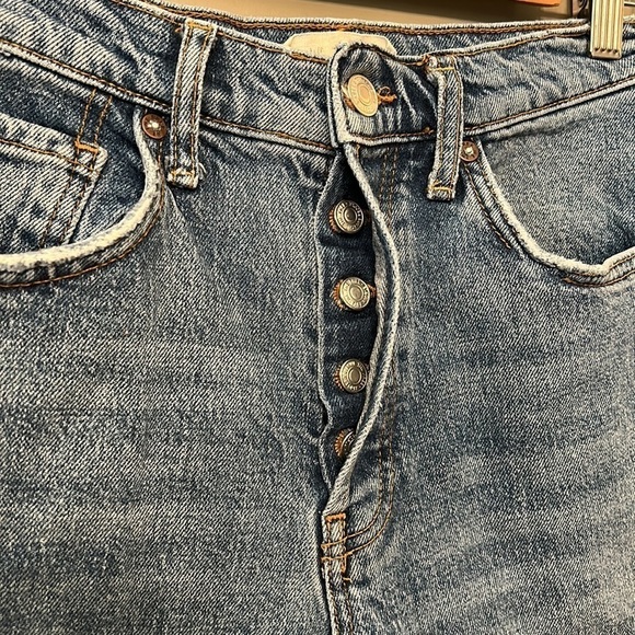 Free People We The Free Stella High Rise Skinny Jean 99% Cotton Busted Knee 26 - Picture 5 of 14